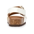 thumbnail image 3 of Wonder Nation Little and Big Girls' Double Buckle Footbed Sandals, 3 of 6