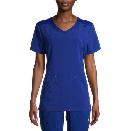 

Scrubstar Women s Antimicrobial Premium Performance Tonal Contrast V-Neck Scrub Top