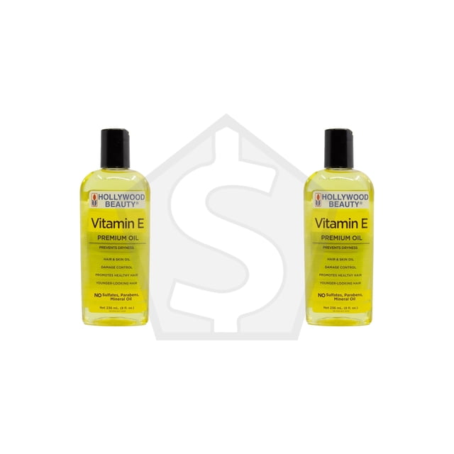 Lot de 2 - Huile de Vitamine E HOLLYWOOD BEAUTY - 8 Oz