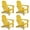 Yellow, variant on FOOWIN HDPE Plastic Adirondack Chairs Set of 4, Black