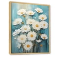 thumbnail image 2 of Designart "Elegance In The White Daisy Meadow V" Daisies Floater Framed Wall Art Prints, 2 of 5