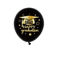 thumbnail image 1 of Globos de látex negros y dorados de 12 pulgadas para graduaciones, redondos y gruesos, para decorar fiestas y crear ambiente en eventos, 1 of 6