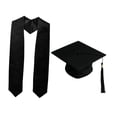 thumbnail image 4 of DOMELAY Graduation Cap Academic Cap Mortarboard Gathering Gift Creative Cosplay Holidays Black Stole, 4 of 9
