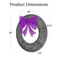 thumbnail image 7 of Best Choice Products 36in Pre-Lit Outdoor Halloween Wreath, LED Metal Holiday Decor w/ 120 Lights, Bow, 7 of 7