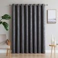 thumbnail image 2 of WARM HOME DESIGNS 1 Extra Large 102" X 84" Panel of Charcoal Patio Door Curtains. Blackout Sliding Glass Door Curtain or Room Divider Drape. EV Charcoal Patio 84, 2 of 6