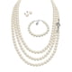 thumbnail image 1 of Set Collar Triple Aretes Pulsera Zvezda Plata 0.925 Mujer crema Unitalla, 1 of 4