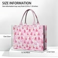 thumbnail image 3 of Large Capacity Tote Bag,Pink Christmas Tree Pattern Handbag Fashion Luxury Tote Bag,15.7"x13"x 5.1" Inches,Laptop Compatible, 3 of 6