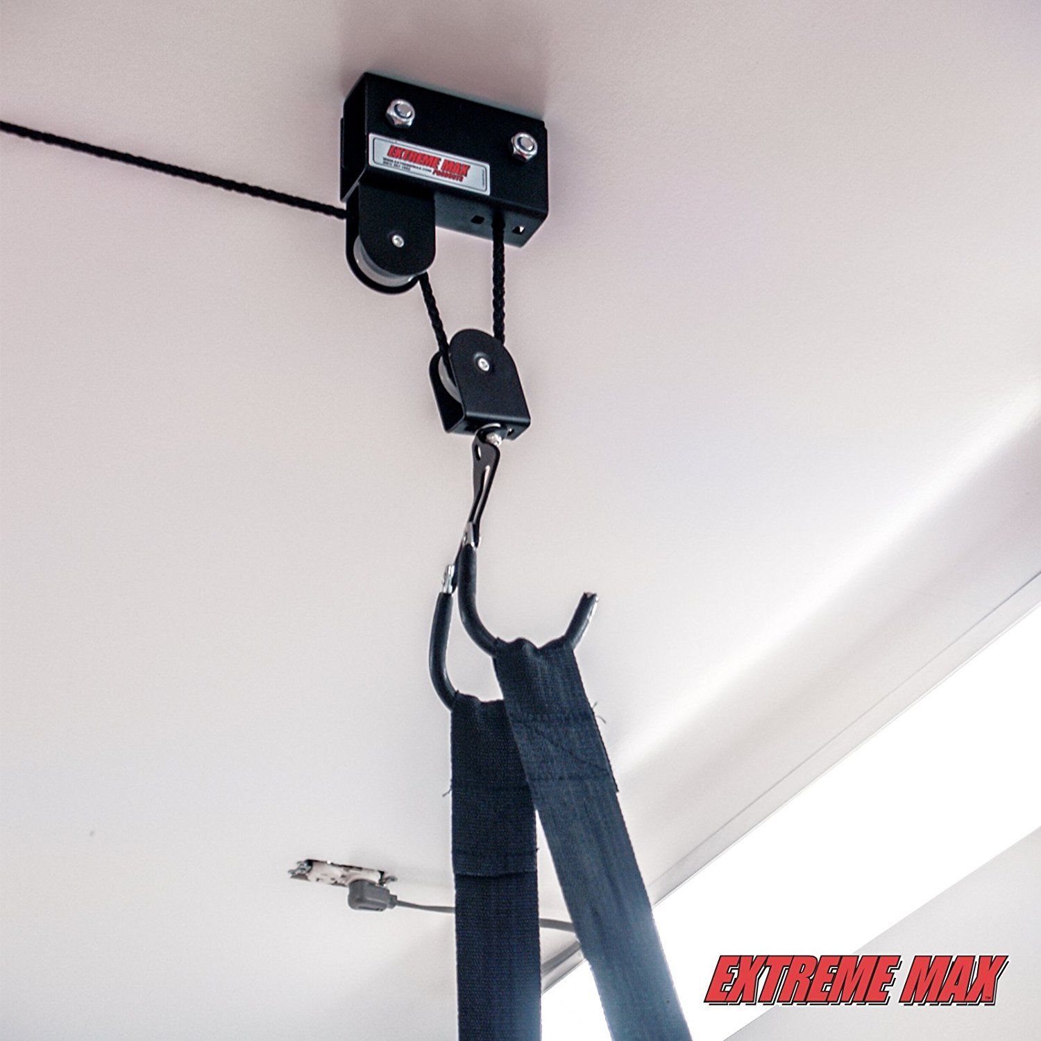 Extreme Max 70360 120 lb. Capacity Kayak Hoist Complete System For Garage.