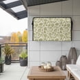 thumbnail image 2 of Outdoor TV Cover 58x37x4.5in, Rustic Green Wildflower Retro Linen Weatherproof TV Screen Protector with Zipper, Abstract Floral Texture Outside Television Cover Fits Up to 60-65", 2 of 9