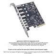 thumbnail image 2 of 8 Port USB 3.2 PCI-E Expansion Card Adapter Card 20Gbps 4 Type-C+4 Type-A Expansion Card for Desktop PC Host Card, 2 of 6