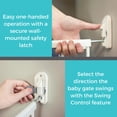 thumbnail image 3 of Toddleroo by North States Baby Gate for Stairs and Doorways: Tall Easy Swing & Lock Series 2 Child Gate, Fits Openings 28.68-47.85 Wide. Safety Latch, Hardware Mount. (36 Tall, Warm White), 3 of 5