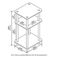 thumbnail image 1 of FURINNO Table d'Appoint à 3 Niveaux, Lot de 1, Américain/noir, 1 of 4