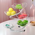 thumbnail image 6 of TISHITA 5 Tier Fruit Basket Bowl Storage Organizer Countertop Stand Rack Large Capacity Serving Tray Creative Metal Wire Fruit Holder white 5 basket, 6 of 8