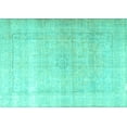 thumbnail image 1 of Ahgly Company Machine Washable Indoor Rectangle Persian Turquoise Blue Traditional Area Rugs, 5' x 7', 1 of 4