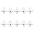 thumbnail image 1 of 10 piezas de accesorios de tubería de 6 vías, conector de codo de esquina de tubería de plástico PVC de 20 mm de diámetro interior, blanco, 1 of 14