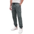 thumbnail image 4 of INSPIRE CHIC Men's Cargo Pants Elastic Waist Tapered Cuffs Multi Pocket Jogger Trousers 28 Gray, 4 of 6