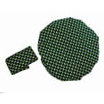 thumbnail image 4 of Green  Ankara Print Silk Lined Bonnet With Band, 4 of 5