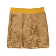 thumbnail image 5 of Women Sequin Mini Skirt Elastic Waist Sparkly Bodycon Party Clubwear Short Skirt,Gold,One Size, 5 of 5