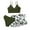 X01-Green, variant on Girls Swimsuits Size 10-11 Girls' 3 Piece Set Floral Print Bikini Swimsuit with Drawstring Beach Skirt Cute Ruched Bathing Suit (Tweens, Blue)