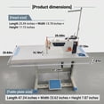 thumbnail image 2 of Industrial Sewing Machine, White 550W Servo Motor Lockstitch Machine with Full Set Table Stand, 5000s.p.m High Speed, Metal Frame, for Garment Factory and Tailor Shop, 2 of 7