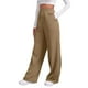 thumbnail image 1 of Gibobby pantalones de mujer de mezclilla Pantalones de chándal con forro polar para mujer, pantalones anchos y rectos, pantalones de chándal en la parte inferior, pantalones de correr (Café, XL), 1 of 5