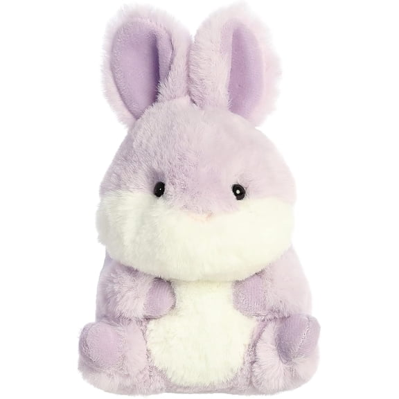 Aurora Rolly Pet Plush - Lavender Bunny, 5"