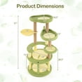 thumbnail image 3 of Gymax Multi-level Cat Tree w/ Wide Perch Rotatable Basket Removable Soft Cushions, 3 of 10