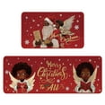 thumbnail image 1 of Dsscvnef Festive Velvet Christmas Carpet Set Home Décor Room Rug Cozy Winter Floor Mat for Seasonal Cheer 2PCS, 1 of 6