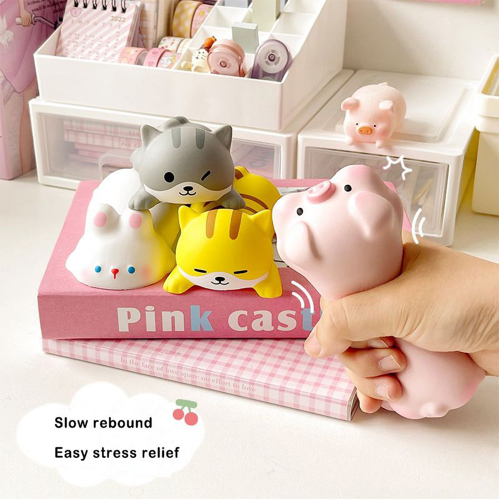 SUSANMAISON Decompression Mouse Pad Wrist Support Girl's Wrist Pad Cute Cartoon Office Wrist Pad Keyboard Hand Rest Hand Pillow