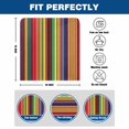 thumbnail image 6 of Mexican Stripes Chair Back Covers Set of 4, Rainbow Colorful Stripe Gradient Stretch Dining Chair Back Slipcovers Removable Seat Cover for Kitchen Restaurant Hotel Cafe, 6 of 9