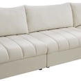thumbnail image 4 of Meridian Furniture Jacob Cream Velvet Modular Sectional, 4 of 11
