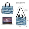 thumbnail image 3 of FORMRS 16" Laptop Bag Carrying Sleeve Case with Handle Travel Shoulder Briefcase, Blue Watercolor Ocean Waves, 3 of 8