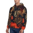 thumbnail image 3 of Salouo Fiery Floral Pattern Pattern Men's Fall Hoodie Sweatshirt,Sport Hoodie with Pockets for Men Pullover Casual Hooded Sweatshirt-4X-Large, 3 of 7