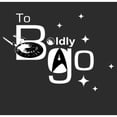 thumbnail image 2 of Women's Star Trek: The Original Series To Boldly Go Shine Graphic Tee Black X Large, 2 of 4