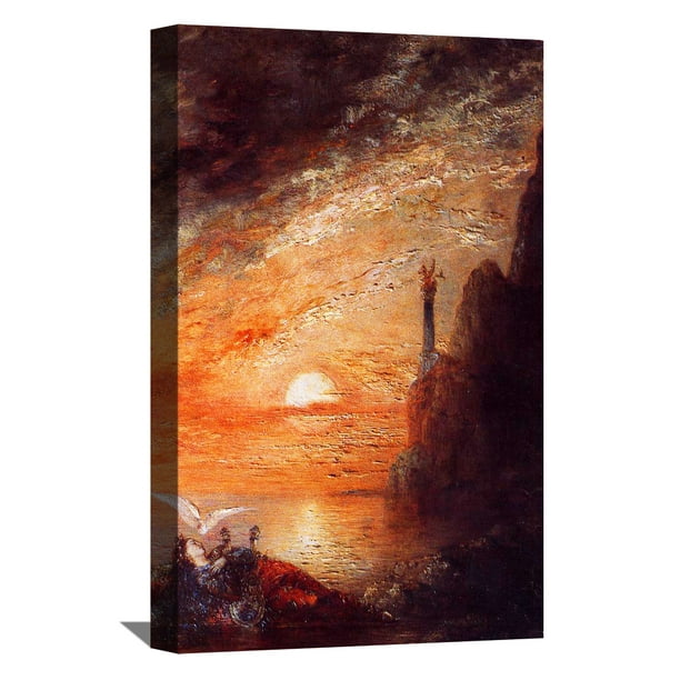 Gustave Moreau Painting Art Print La mort de Sapho Symbolism Canvas Art Framed Wall Art