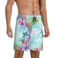 thumbnail image 2 of Sikiie Dragonfly Floral Mens Pajama Shorts, Lightweight Lounge Pant with Pockets Soft Sleep Pj Shorts for MenX-Large, 2 of 6