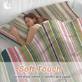 thumbnail image 5 of Colorful Striped Bedding 3 Piece Duvet Cover Set Queen Size, Sage Green Pink White Vertical Lines Soft Microfiber Comforter Cover with Zipper Closure & Pillowcases, FadeResistant Quilt Cover, 5 of 9