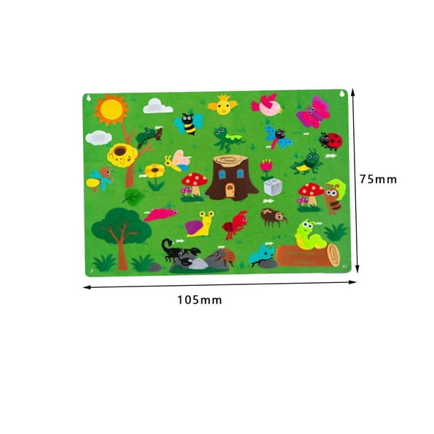 Tablero de Fieltro de Pared Sunnimix Juguetes Sensoriales Material