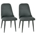 thumbnail image 1 of HOMCOM Dining Chair Set of 2, Fabric Upholstered Side Chairs for Kitchen, 1 of 9