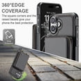 thumbnail image 4 of Elehold PU Leather Zipper Pocket Wallet Case for iPhone 16 Plus RFID Blocking Card Holders Large Capacity Anti-Scratch Detachable Handstrap Shockproof Case, Black, 4 of 8