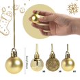 thumbnail image 4 of Gootrades Juego De 24 Mini Bolas De Navidad Irrompibles Adornos Para Árbol Decoración De Fiesta 3 Cm/1,1 Pulgadas (Dorado), 4 of 5