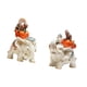 thumbnail image 4 of 2 estatuas de elefantes de la suerte, figuras de animales, decoración de mesa central, manualidades Blanco, 4 of 9