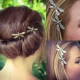 thumbnail image 4 of Dragonfly Shape Women's Metal Hair Clips Barrette Slide Grips Clip Hairpin Best K2F2, 4 of 9