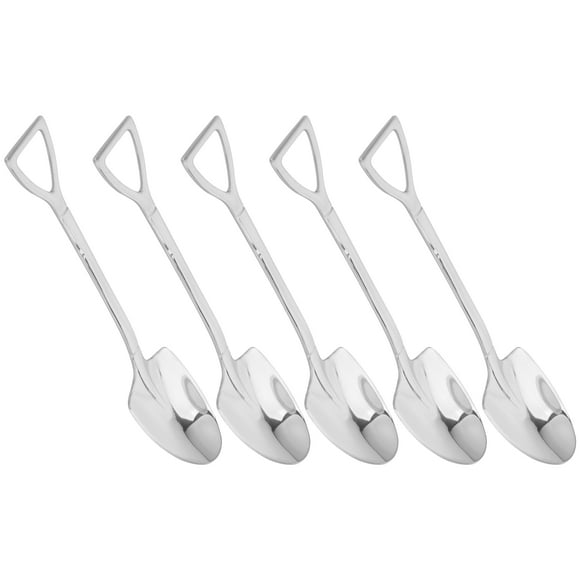 Cucharas de postre, 5 cucharas de café para postre, juego de cucharas para pastel, cucharas de café para postre, instalación sin esfuerzo