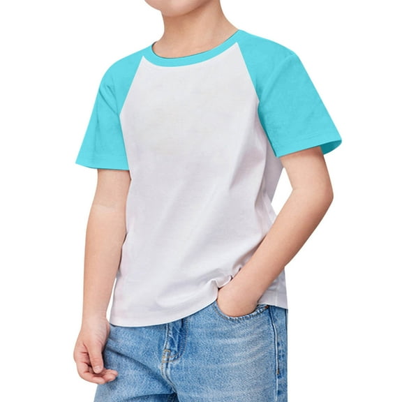 YuYuBao Kids Boys Tshirts Summer Casual Short Sleeve Colorblock Oversized Round Neck Boys Tee Shirts Tops