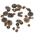 thumbnail image 2 of Frcolor Snap Buttons Brass Vintage Press Studsclothing Bronze Fastener Flower Fasteners Metal Sewing Diy Button, 2 of 7