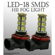 LED H11 18 SMD Super White High Beam Head Light Bulbs Free Shipping U.S.