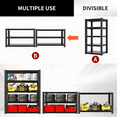 thumbnail image 4 of Metal Shelving for Storage, 5 Tier Adjustable Kitchen Storage Shelves, Shelving Unit Bookshelf Utility Shelf Metal Storage Rack for Garage Pantry Closet Laundry, 18"D x 36"W x 78" H, 4 of 5