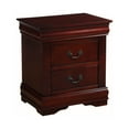 thumbnail image 4 of Cherry Wood Nightstand with 2 Drawers - Transitional Style, No Assembly Required, 4 of 5