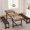 Retro color, variant on Anoncndin 63" Extendable Dining Table Set For 4-6, Kitchen Table With 2 Upholstered Benches, Space-Saving,Kitchen Table With Bench,Small Dining Table For Small Space,Dinner Room Table Set For 6